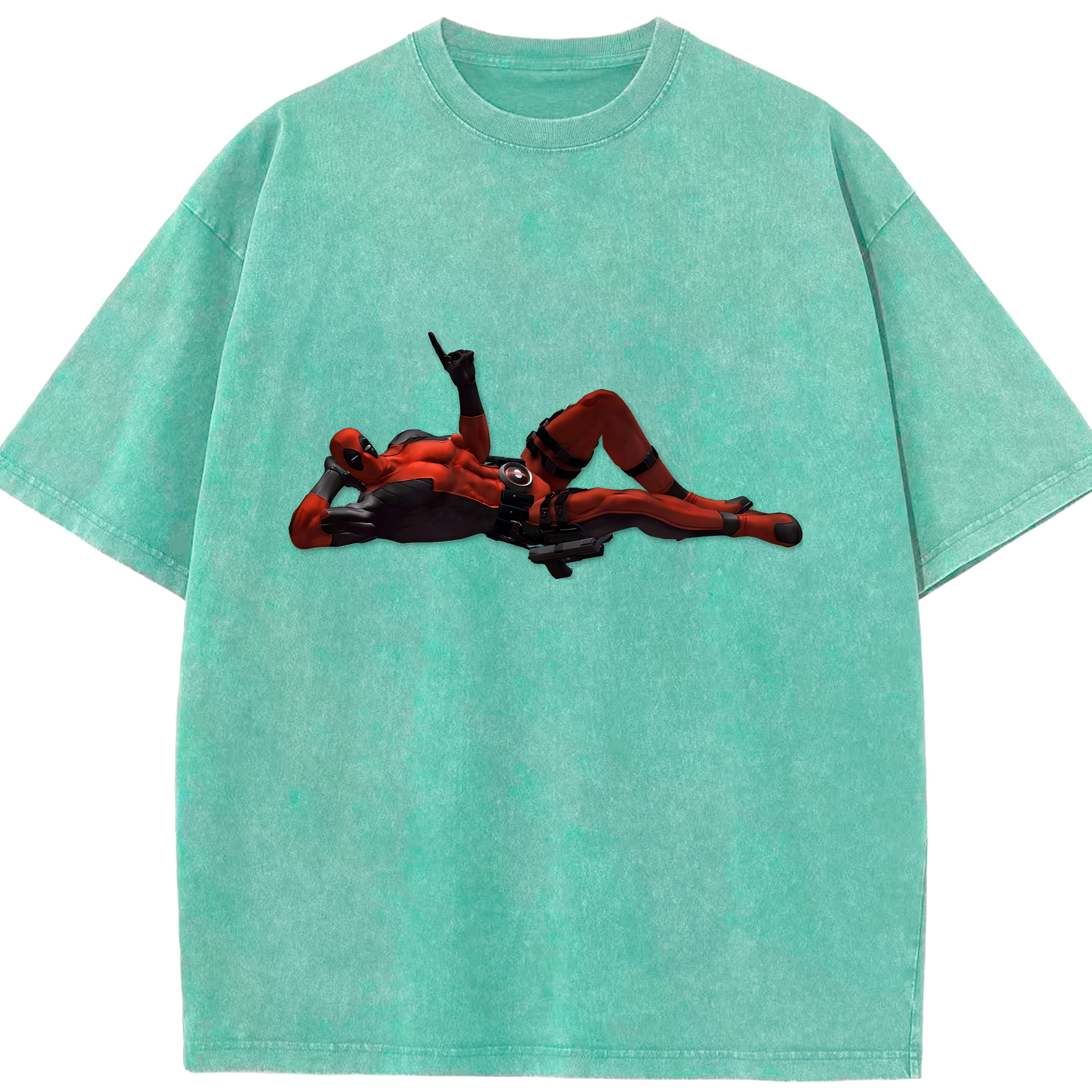 （画像用） Deadpool デッドプール 綿100% ヴィンテージ風 半袖Tシャツ（フロントプリント）